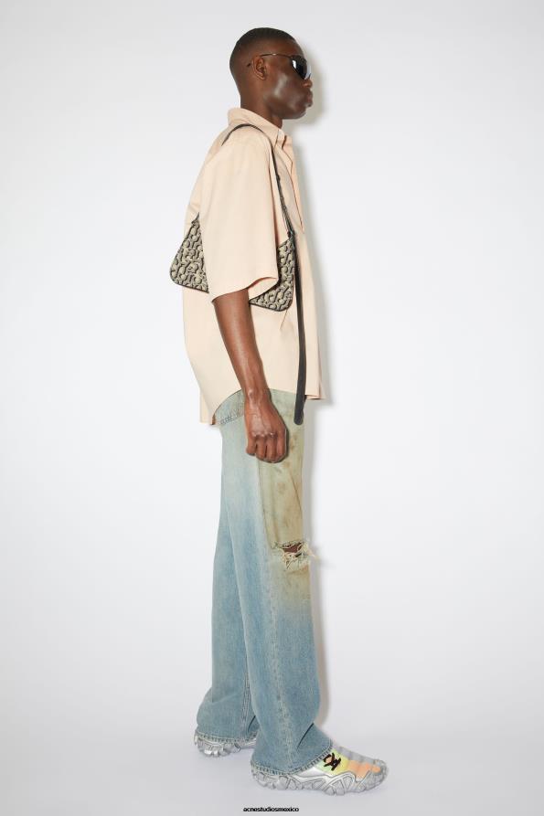 Acne Studios accesorios beige/negro 0T4HT794 bolso de hombro mini platt