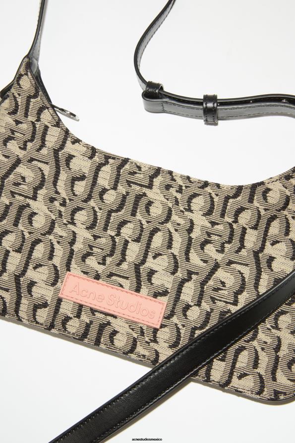 Acne Studios accesorios beige/negro 0T4HT794 bolso de hombro mini platt