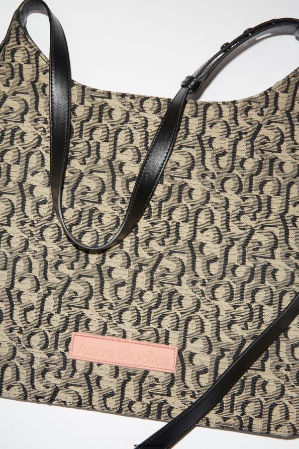 Acne Studios accesorios beige/negro 0T4HT796 bolso de hombro platt