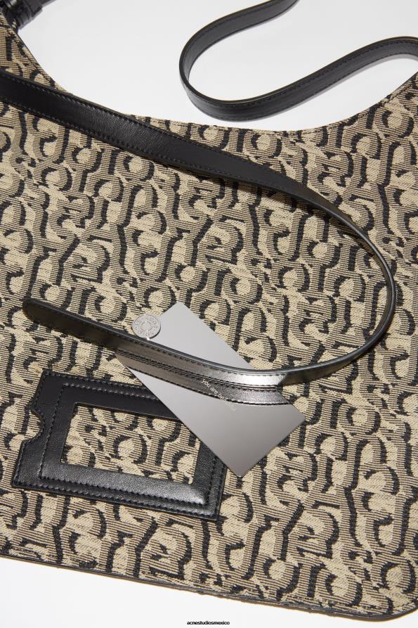 Acne Studios accesorios beige/negro 0T4HT796 bolso de hombro platt
