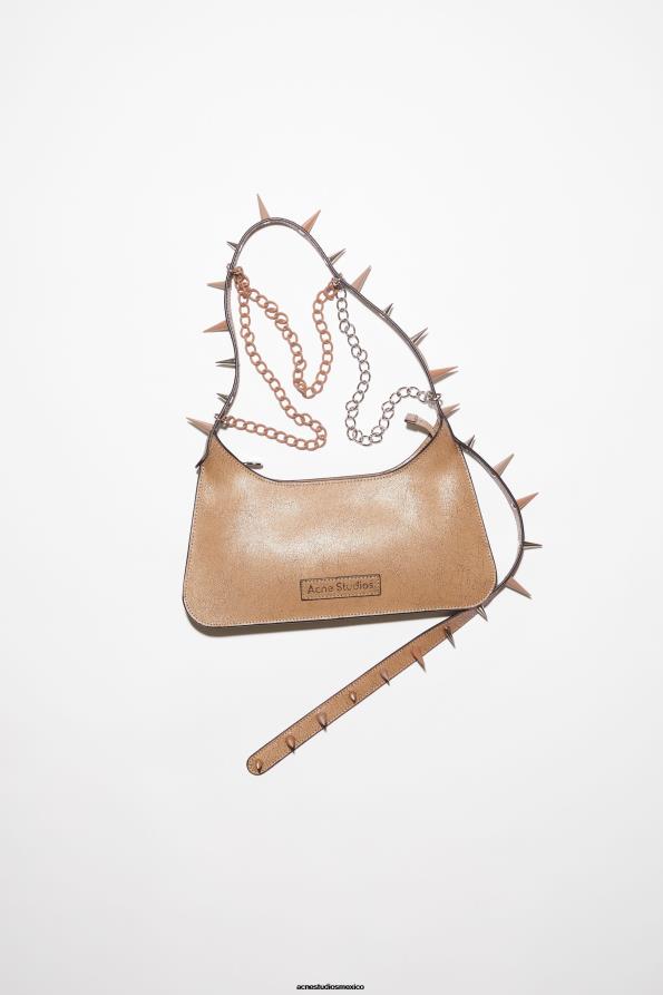 Acne Studios accesorios beige obscuro 0T4HT670 bolso de hombro Platt Spike mini