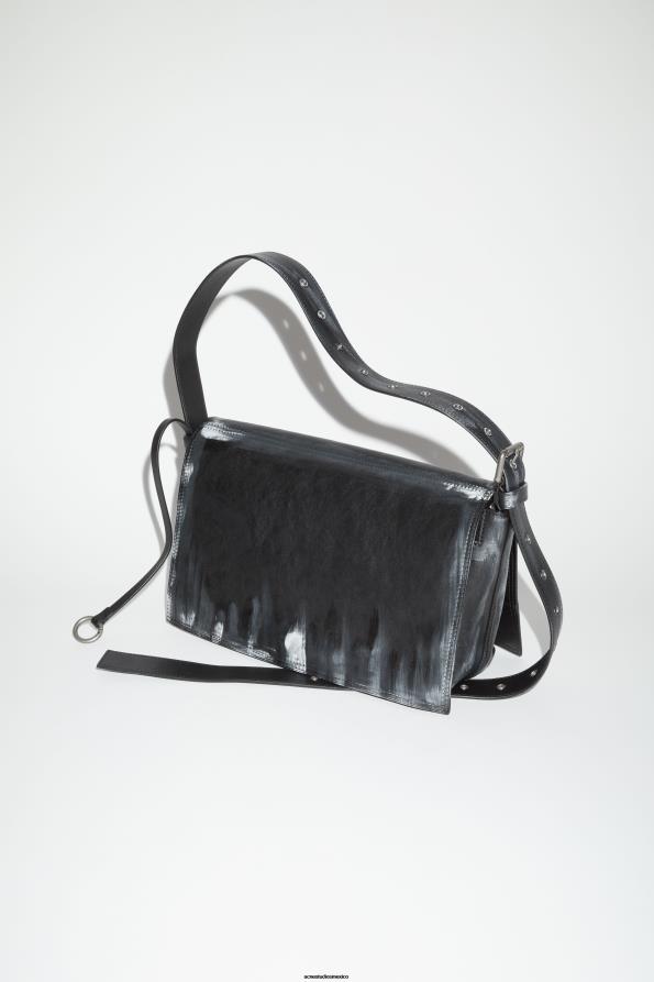 Acne Studios accesorios negro 0T4HT474 bolso de hombro de cuero desfile de pasarela