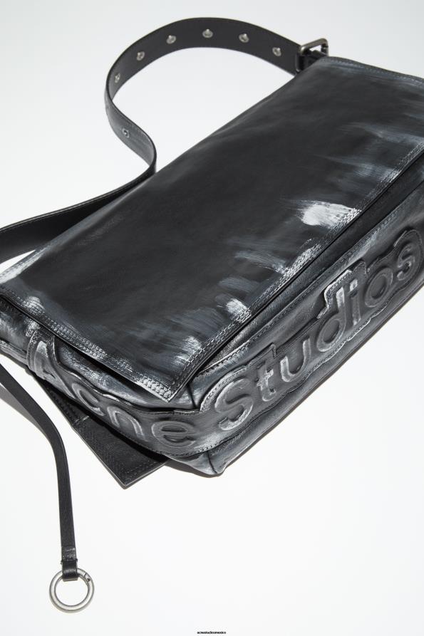 Acne Studios accesorios negro 0T4HT474 bolso de hombro de cuero desfile de pasarela