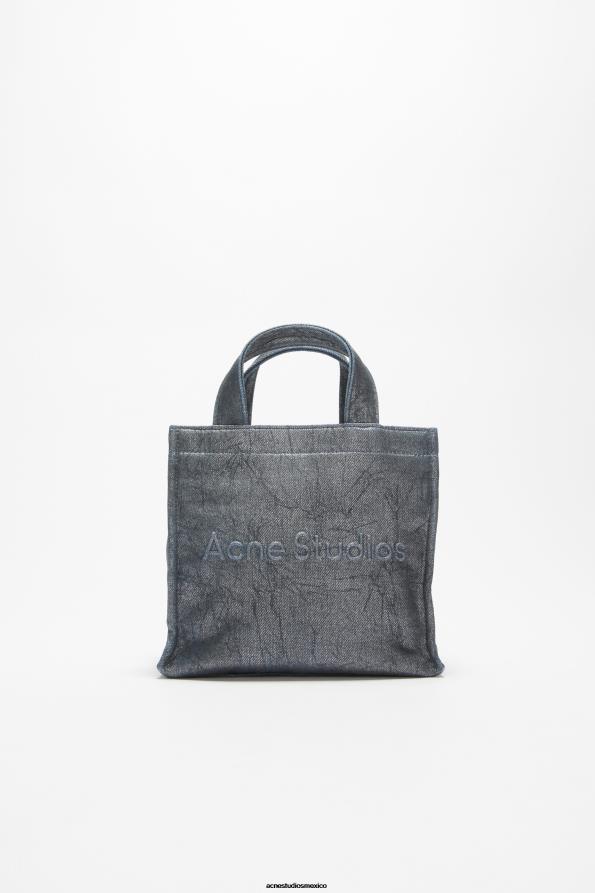Acne Studios accesorios azul plateado 0T4HT673 bolso shopper mini con logo