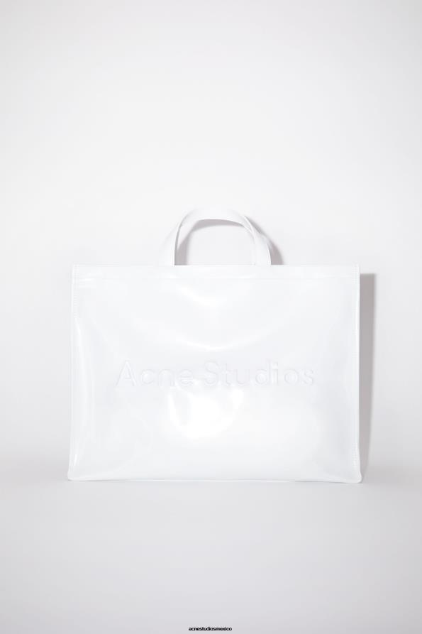 Acne Studios accesorios blanco 0T4HT829 bolso tote de hombro con logo