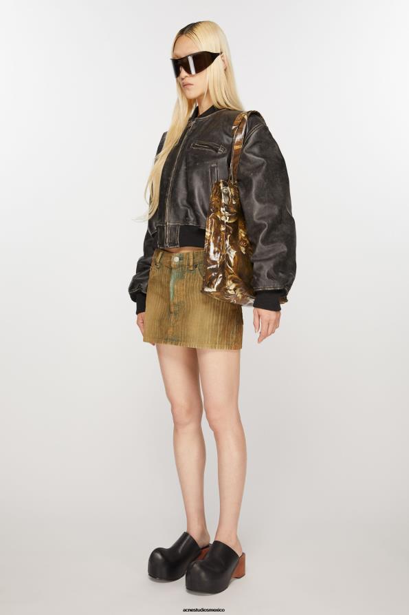 Acne Studios accesorios marrón coñac multi 0T4HT622 bolso tote de hombro con logo