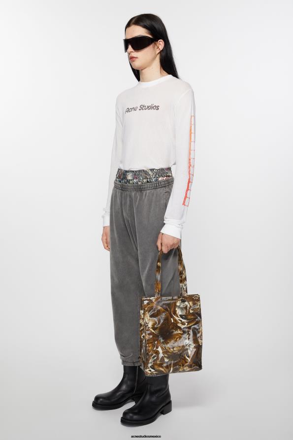 Acne Studios accesorios marrón coñac multi 0T4HT622 bolso tote de hombro con logo