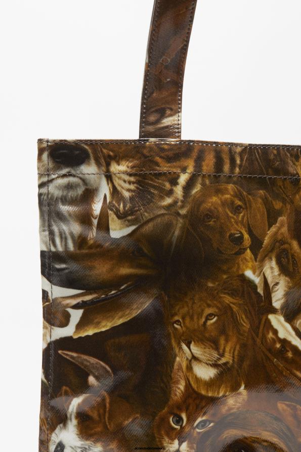 Acne Studios accesorios marrón coñac multi 0T4HT622 bolso tote de hombro con logo