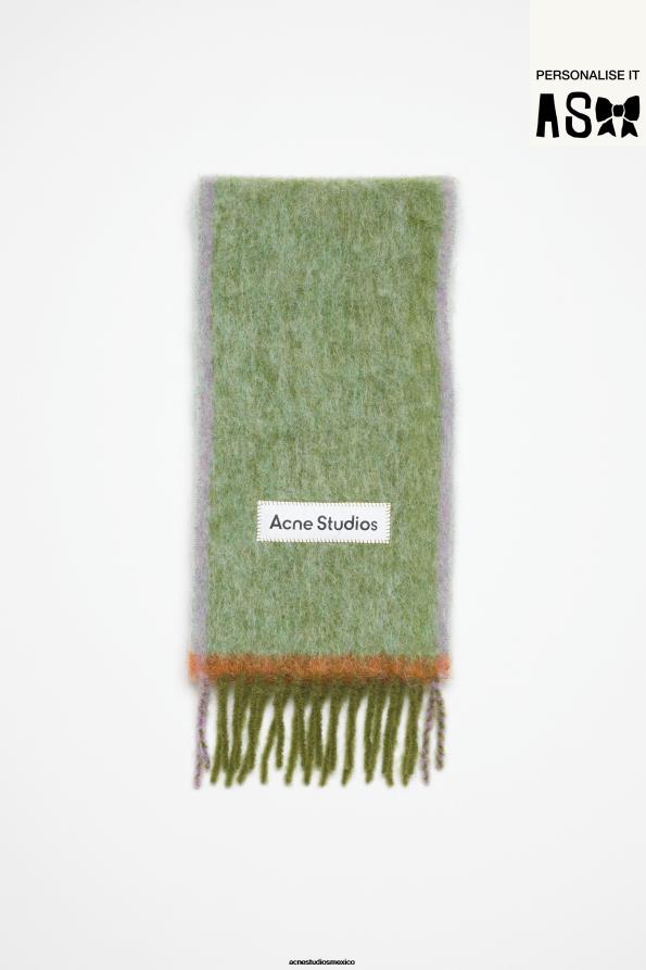 Acne Studios accesorios Pasto verde 0T4HT619 bufanda de lana y mohair - estrecha