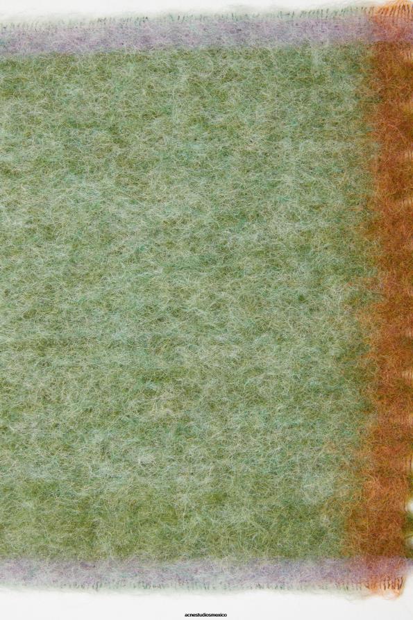 Acne Studios accesorios Pasto verde 0T4HT619 bufanda de lana y mohair - estrecha