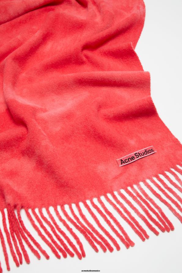 Acne Studios accesorios Rosa brillante 0T4HT804 bufanda de lana con efecto tie-dye - estrecha