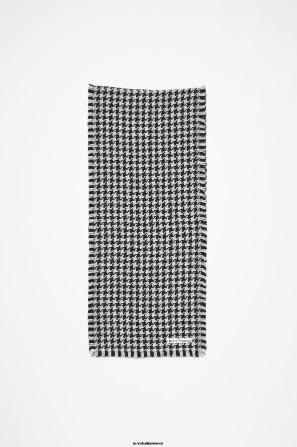 Acne Studios accesorios blanco negro 0T4HT464 bufanda de pata de gallo