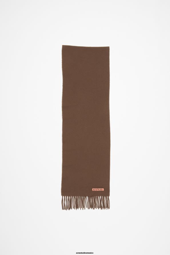Acne Studios accesorios chocolate Cafe 0T4HT587 bufanda de lana con flecos - skinny