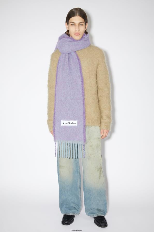 Acne Studios accesorios lavanda violeta 0T4HT713 bufanda de lana y mohair - estrecha
