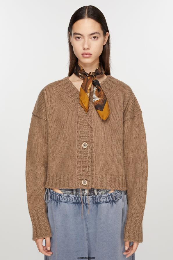 Acne Studios accesorios marrón 0T4HT632 pañuelo de seda estampado