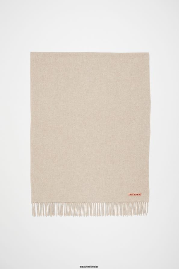 Acne Studios accesorios mezcla de avena 0T4HT813 bufanda de lana con flecos - extragrande