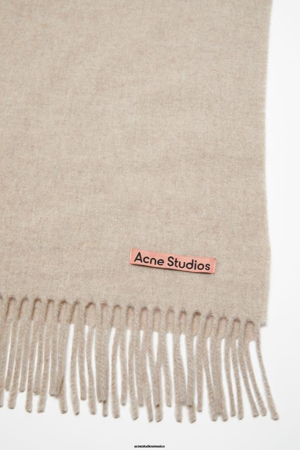 Acne Studios accesorios mezcla de avena 0T4HT813 bufanda de lana con flecos - extragrande