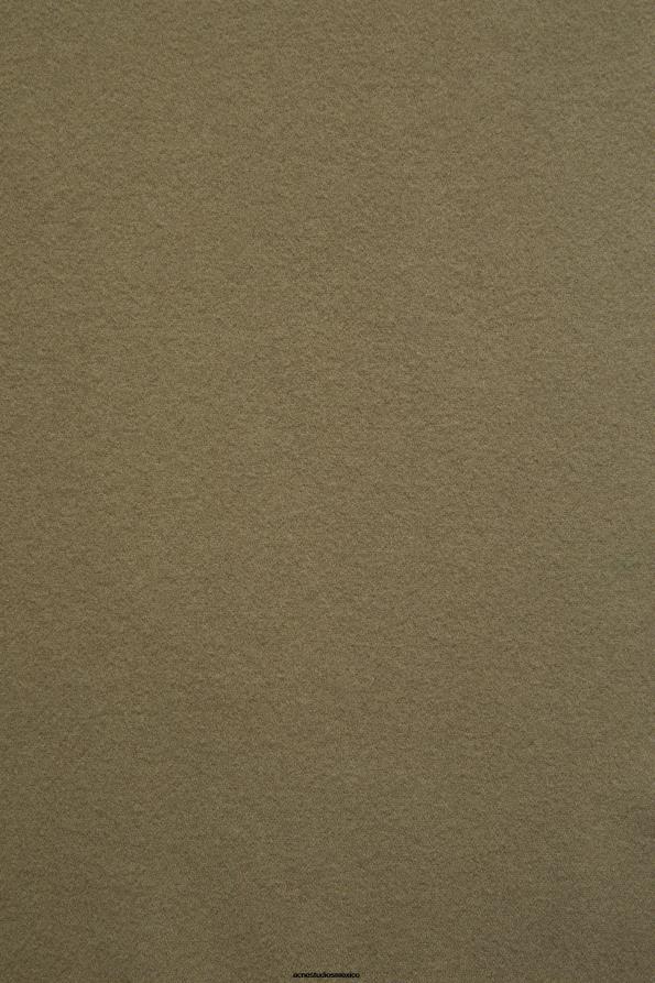 Acne Studios accesorios verde caqui 0T4HT603 bufanda de lana con flecos - skinny