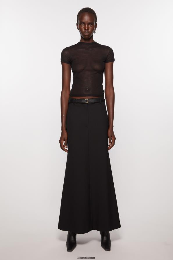 Acne Studios accesorios oro negro 0T4HT498 cinturón con hebilla de cuero