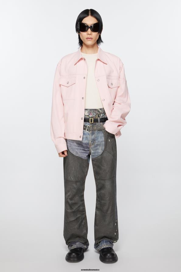 Acne Studios accesorios oro negro 0T4HT498 cinturón con hebilla de cuero