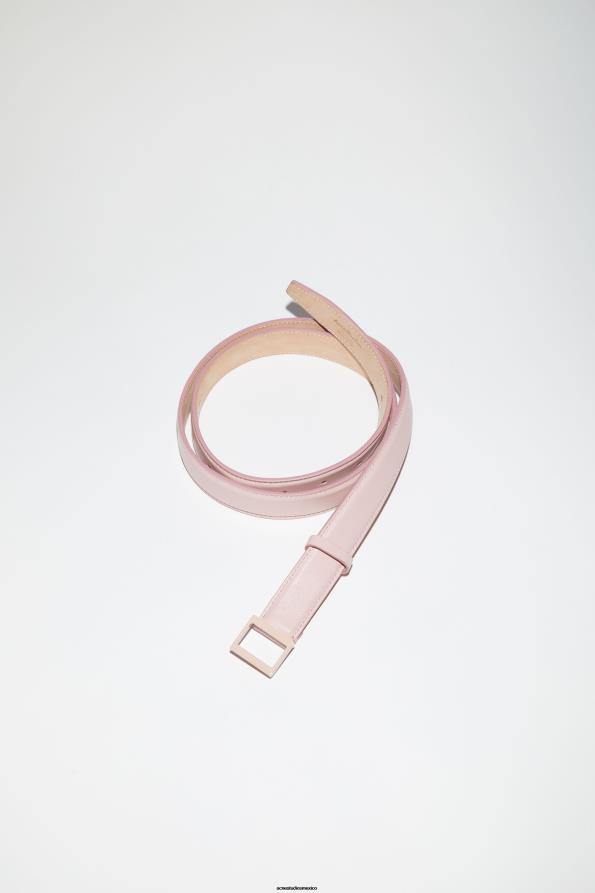 Acne Studios accesorios rosa empolvado 0T4HT870 cinturón con hebilla de cuero