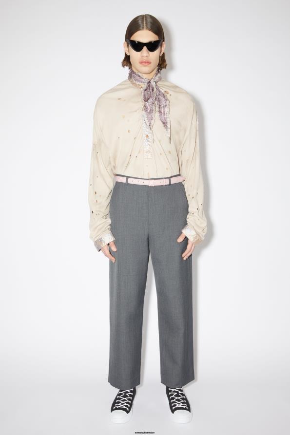 Acne Studios accesorios rosa empolvado 0T4HT870 cinturón con hebilla de cuero