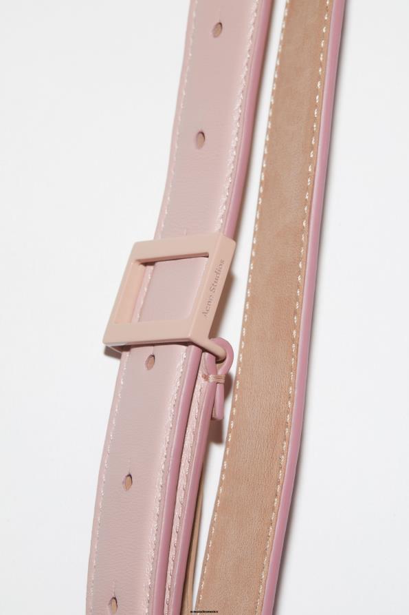 Acne Studios accesorios rosa empolvado 0T4HT870 cinturón con hebilla de cuero
