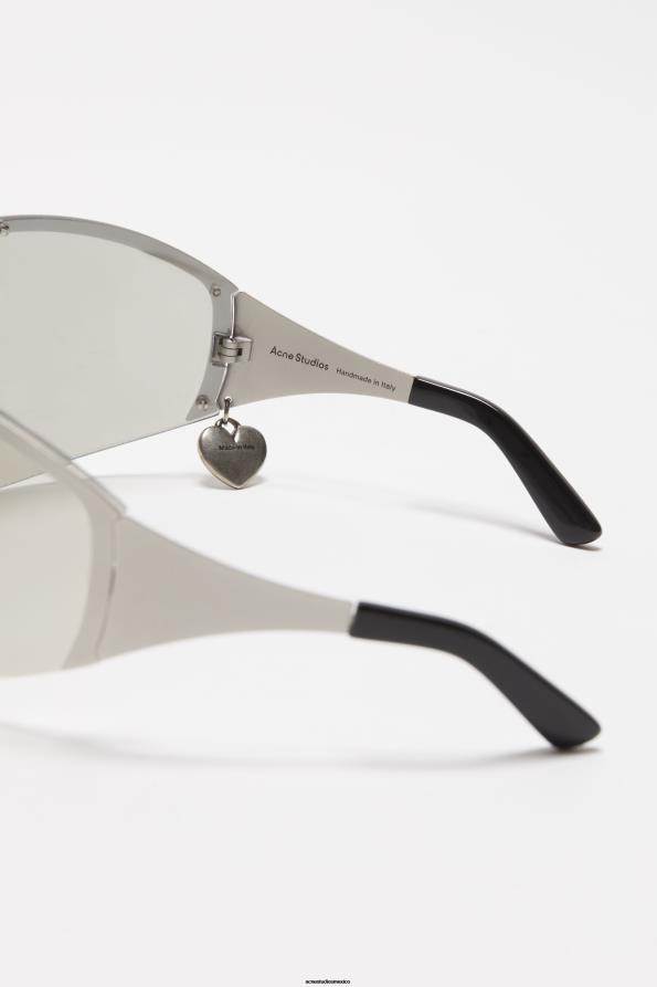Acne Studios accesorios plata/transparente 0T4HT671 gafas de sol con montura metálica