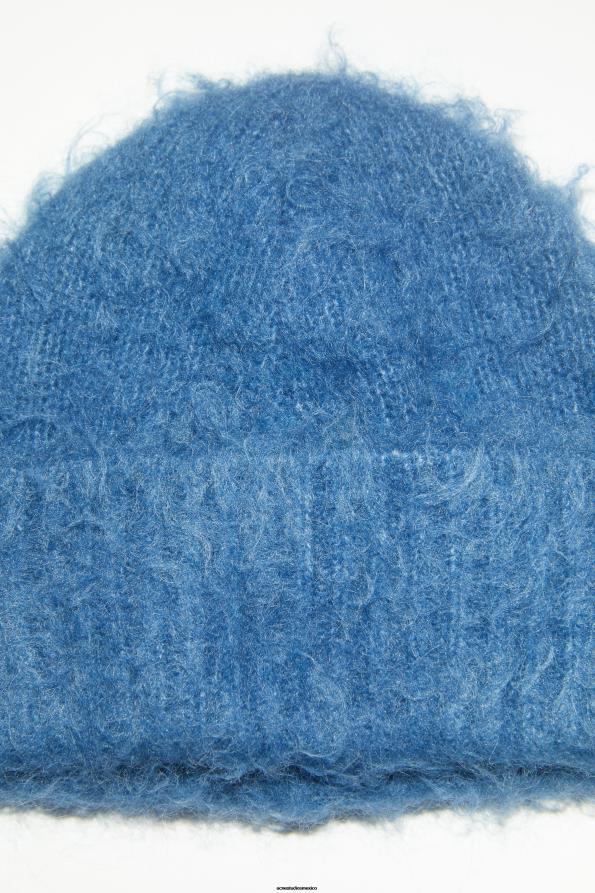 Acne Studios accesorios azul denim 0T4HT563 gorro de lana y mohair