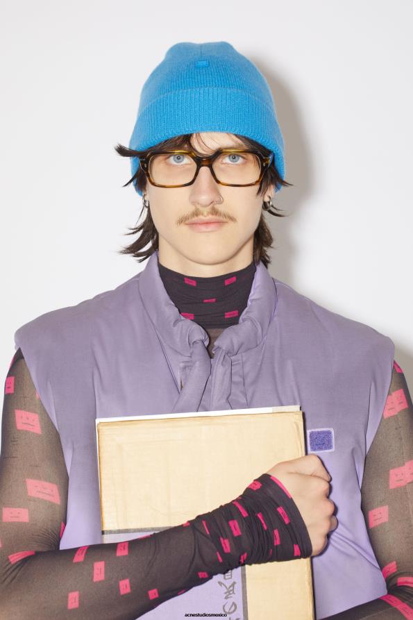 Acne Studios accesorios azul zafiro 0T4HT545 gorro con micro parche facial