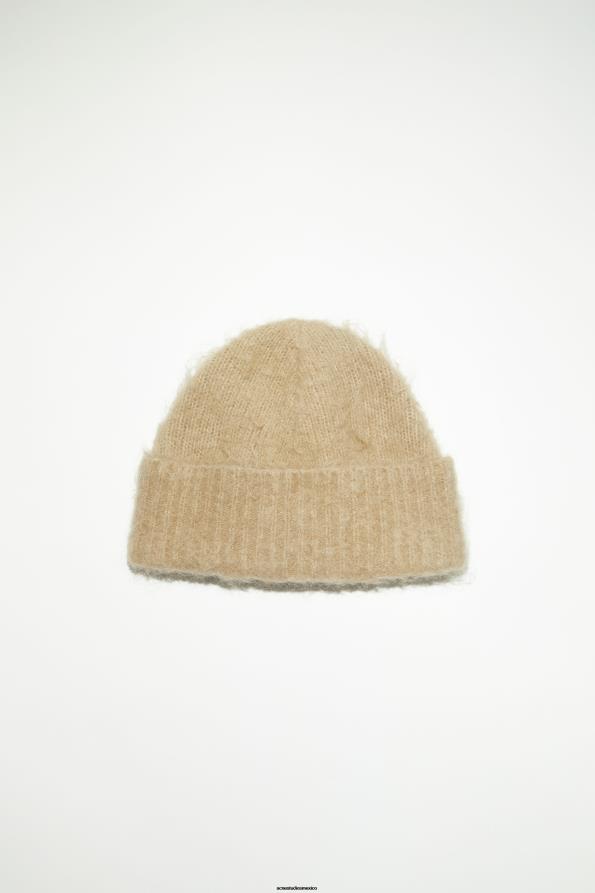 Acne Studios accesorios beige obscuro 0T4HT667 gorro de lana y mohair