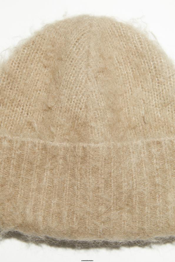 Acne Studios accesorios beige obscuro 0T4HT667 gorro de lana y mohair