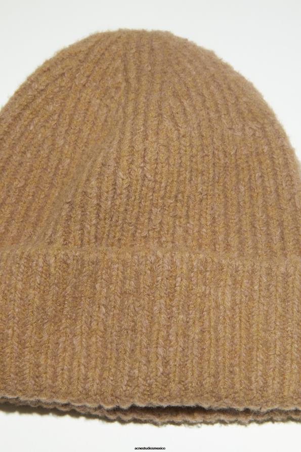 Acne Studios accesorios marrón camello 0T4HT714 gorro de mezcla de lana