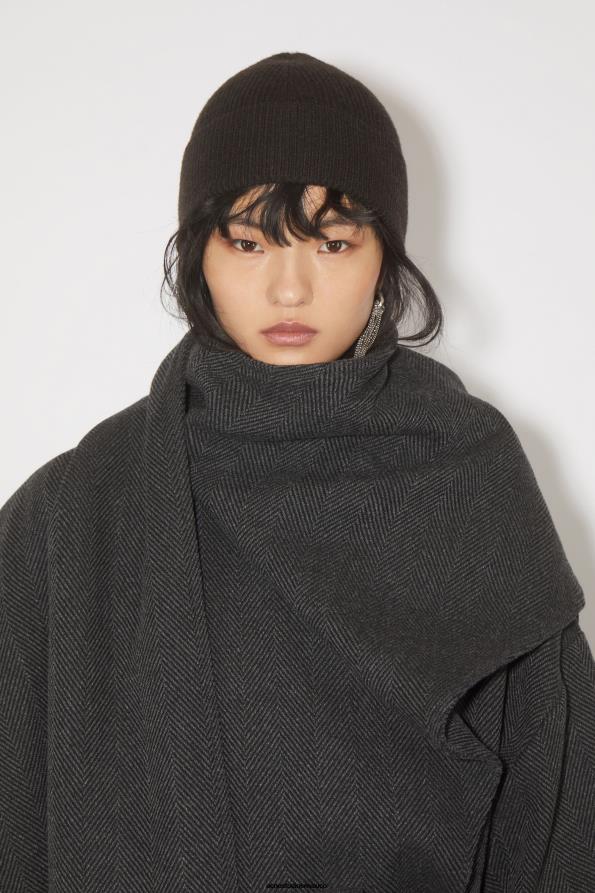 Acne Studios accesorios marron oscuro 0T4HT580 gorro de lana y cachemira