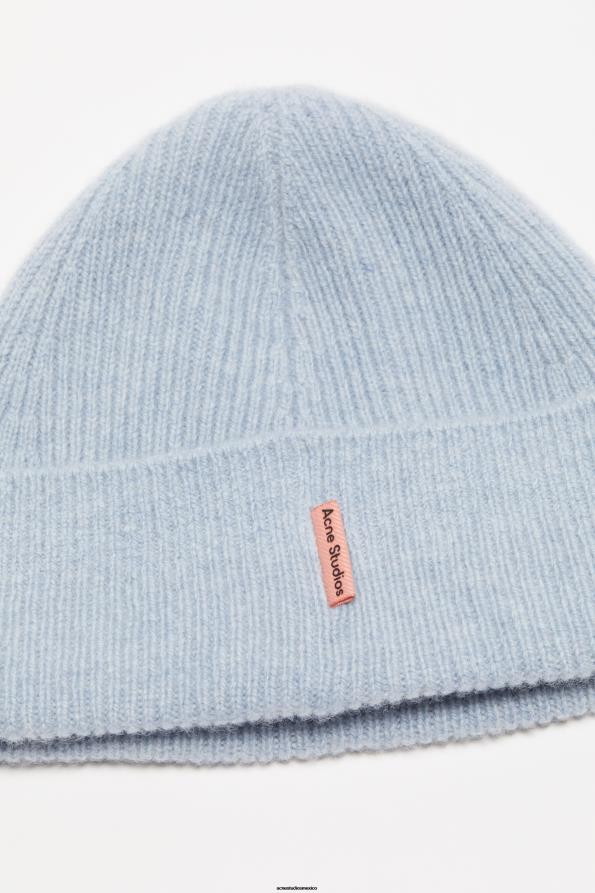 Acne Studios accesorios mezcla azul acero 0T4HT642 gorro de lana y cachemira