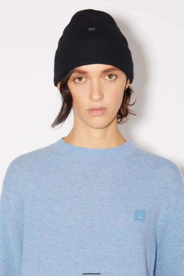 Acne Studios accesorios negro 0T4HT502 gorro con micro parche facial