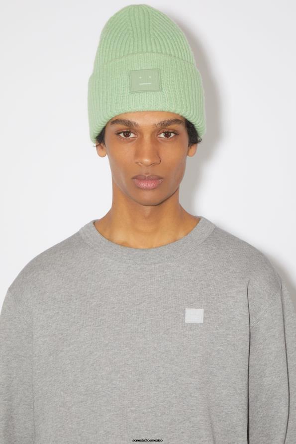 Acne Studios accesorios primavera verde 0T4HT540 gorro con logo y cara grande