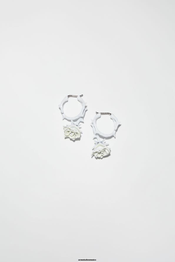 Acne Studios accesorios blanco 0T4HT827 pendientes de rosas