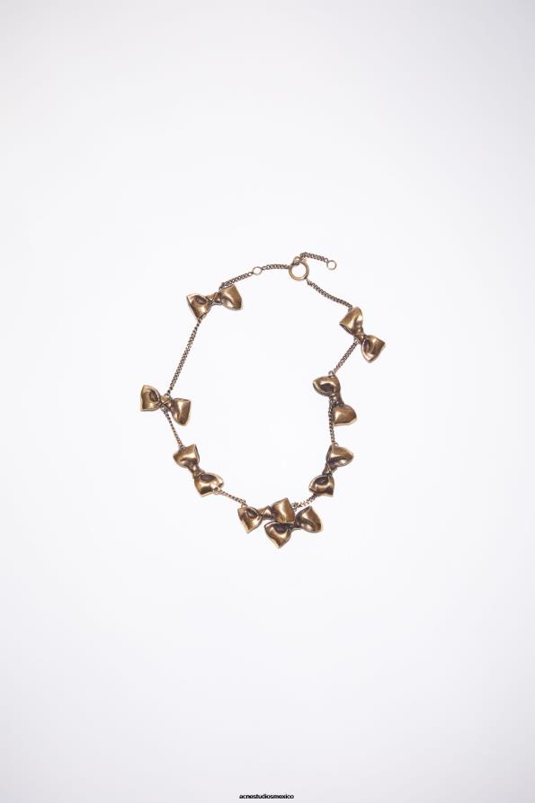Acne Studios accesorios oro antiguo 0T4HT698 collar con múltiples lazos