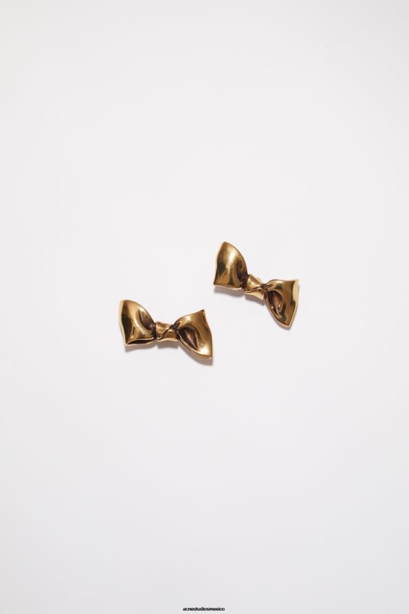 Acne Studios accesorios oro antiguo 0T4HT702 pendientes de lazo
