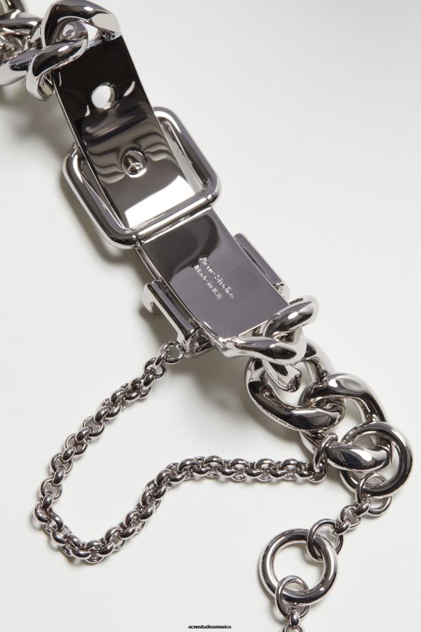 Acne Studios accesorios plata 0T4HT674 pulsera de cadena con hebilla