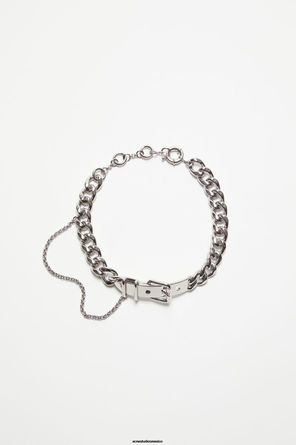 Acne Studios accesorios plata 0T4HT675 collar de cadena con hebilla