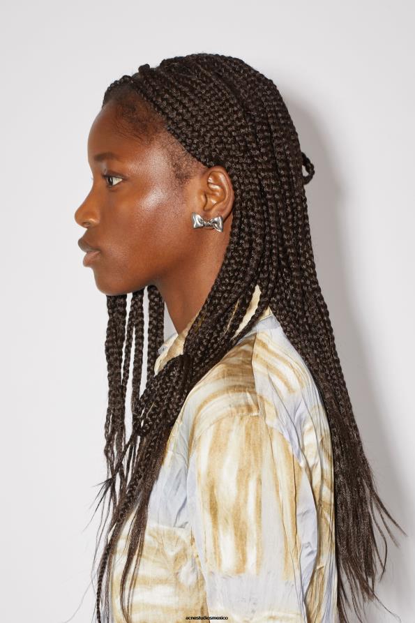 Acne Studios accesorios plata antigua 0T4HT652 pendientes de lazo