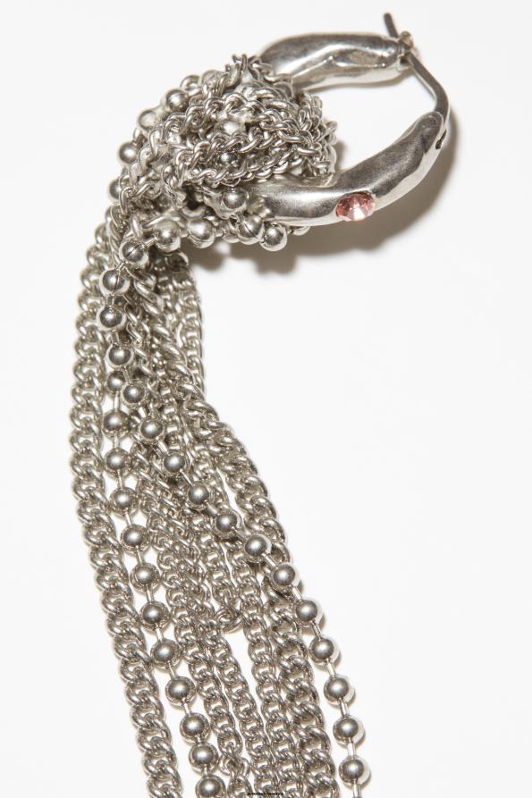 Acne Studios accesorios plata/rosa 0T4HT682 pendiente de cadena múltiple