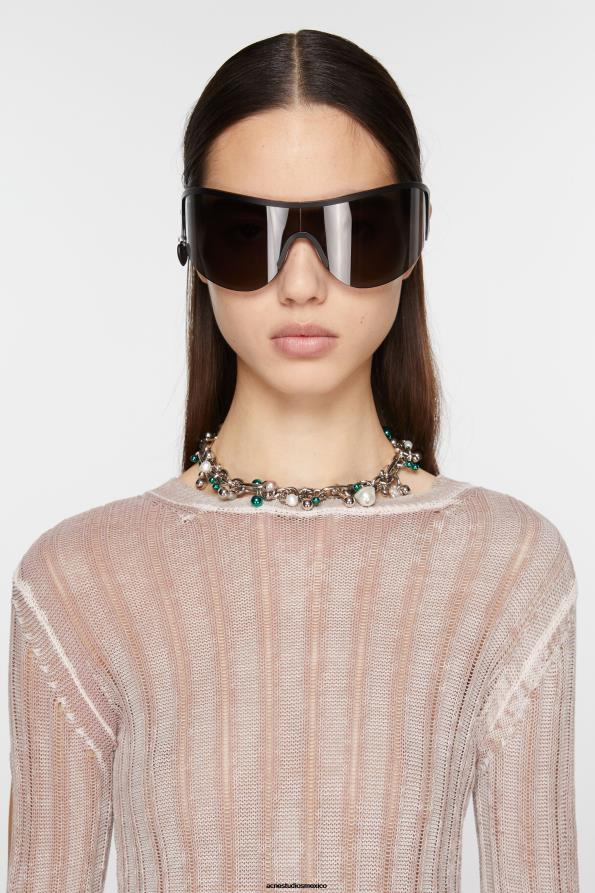 Acne Studios accesorios plata/verde 0T4HT679 collar con múltiples dijes