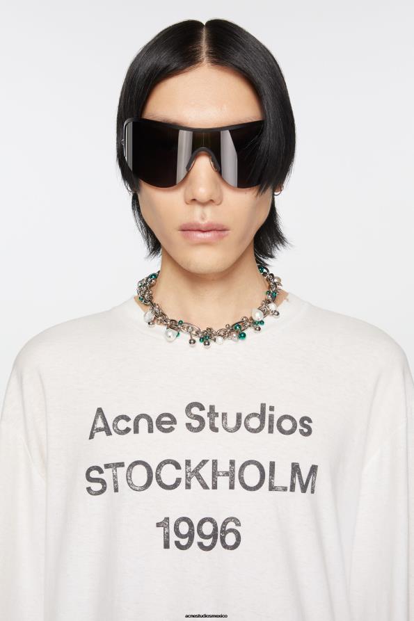 Acne Studios accesorios plata/verde 0T4HT679 collar con múltiples dijes