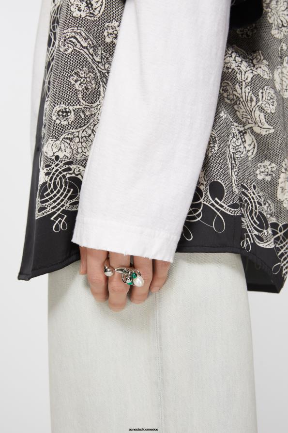 Acne Studios accesorios plata/verde 0T4HT680 anillo con múltiples dijes