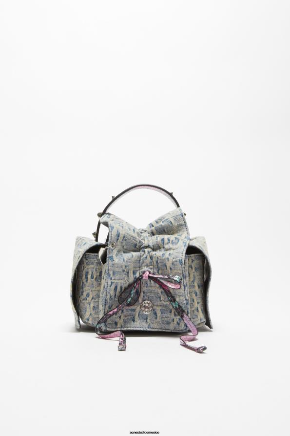 Acne Studios accesorios azul claro/rosa 0T4HT760 bolso mini con múltiples bolsillos