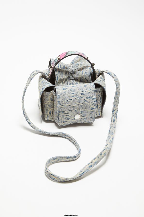 Acne Studios accesorios azul claro/rosa 0T4HT760 bolso mini con múltiples bolsillos
