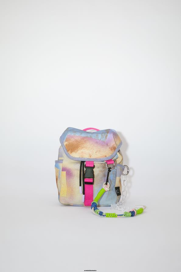 Acne Studios accesorios beige/multicolor 0T4HT790 mini mochila